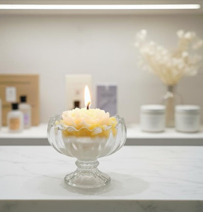 Siyaas Yellow Rose Candle – Petal Rose Fragrance | 200gm