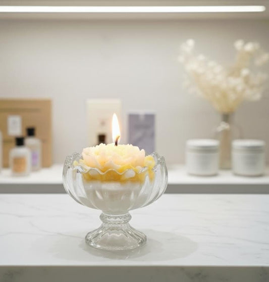 Siyaas Yellow Rose Candle – Petal Rose Fragrance | 200gm