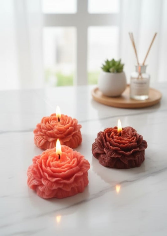 Blooming Peony Candle (Set of 3)